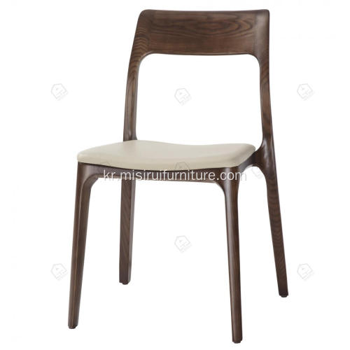 디자이너 단단한 나무 팔이없는 쿠션 의자